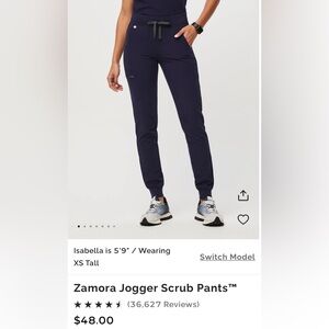 Figs Zamora Jogger Scrub Pants Navy Color Size Small